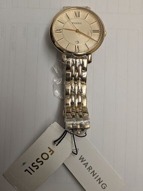 Fossil Women's Gold-Tone Roman Numeral Bracelet Watch
